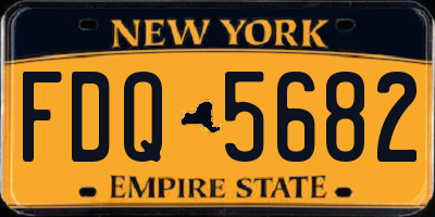NY license plate FDQ5682
