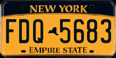 NY license plate FDQ5683