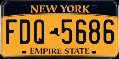 NY license plate FDQ5686