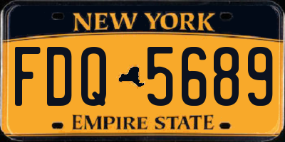 NY license plate FDQ5689