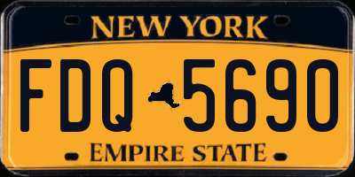 NY license plate FDQ5690