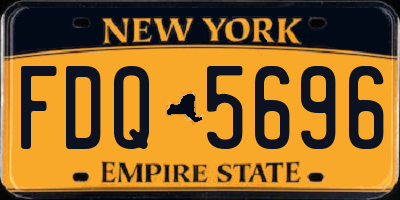 NY license plate FDQ5696