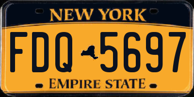 NY license plate FDQ5697