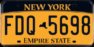 NY license plate FDQ5698