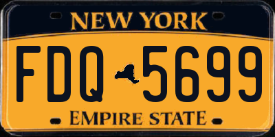 NY license plate FDQ5699