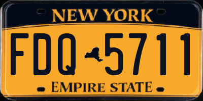 NY license plate FDQ5711
