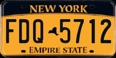 NY license plate FDQ5712