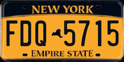 NY license plate FDQ5715