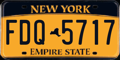 NY license plate FDQ5717