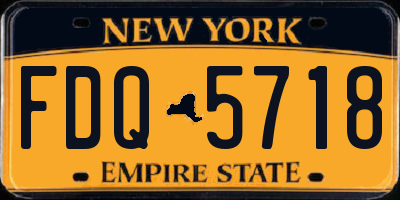 NY license plate FDQ5718
