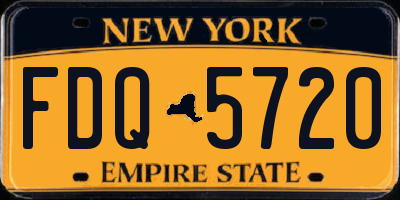NY license plate FDQ5720