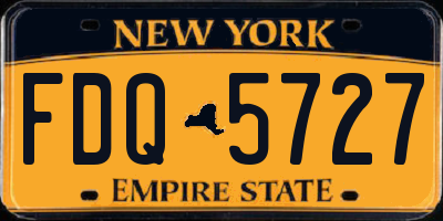 NY license plate FDQ5727