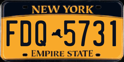 NY license plate FDQ5731