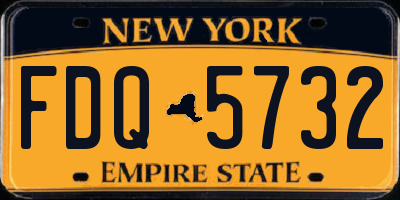 NY license plate FDQ5732