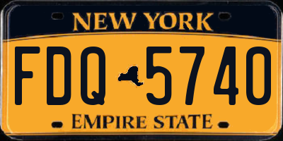 NY license plate FDQ5740