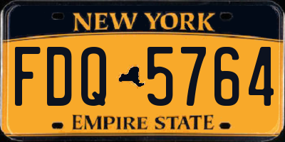 NY license plate FDQ5764