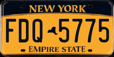 NY license plate FDQ5775