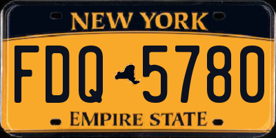 NY license plate FDQ5780