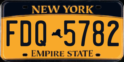 NY license plate FDQ5782