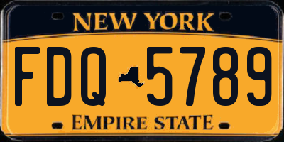 NY license plate FDQ5789