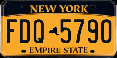 NY license plate FDQ5790