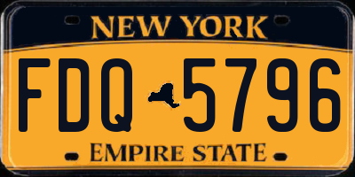 NY license plate FDQ5796