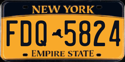 NY license plate FDQ5824