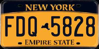 NY license plate FDQ5828