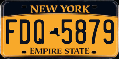 NY license plate FDQ5879