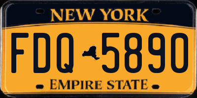 NY license plate FDQ5890