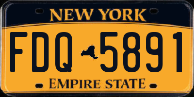 NY license plate FDQ5891