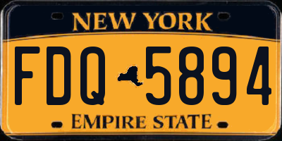 NY license plate FDQ5894