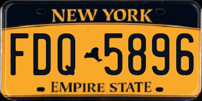 NY license plate FDQ5896