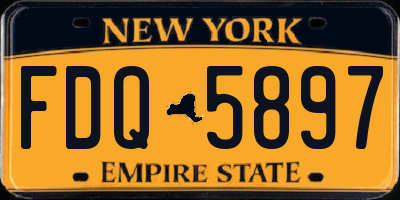 NY license plate FDQ5897