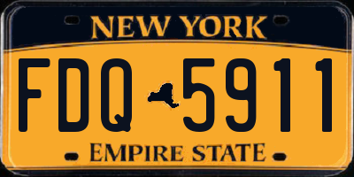 NY license plate FDQ5911