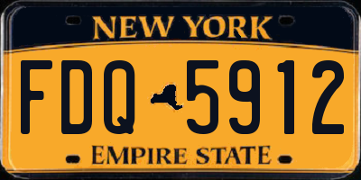 NY license plate FDQ5912