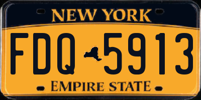 NY license plate FDQ5913