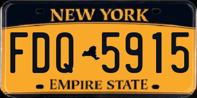 NY license plate FDQ5915