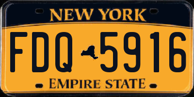 NY license plate FDQ5916