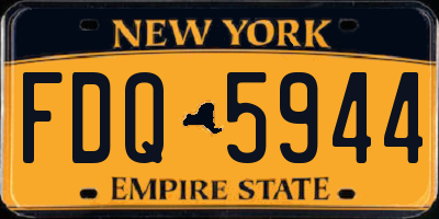 NY license plate FDQ5944