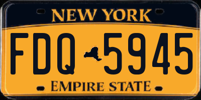 NY license plate FDQ5945