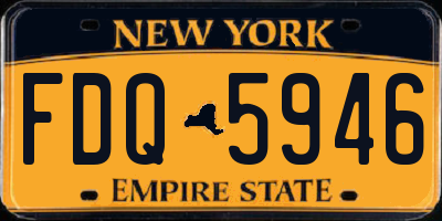 NY license plate FDQ5946
