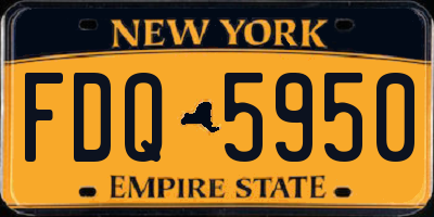 NY license plate FDQ5950