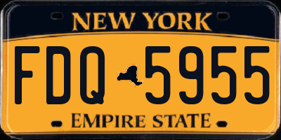 NY license plate FDQ5955