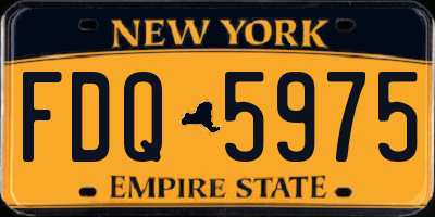 NY license plate FDQ5975