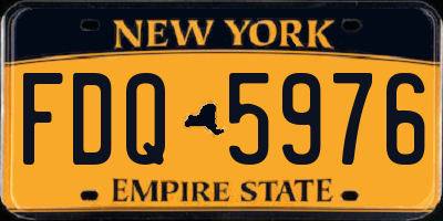 NY license plate FDQ5976