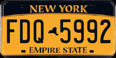 NY license plate FDQ5992