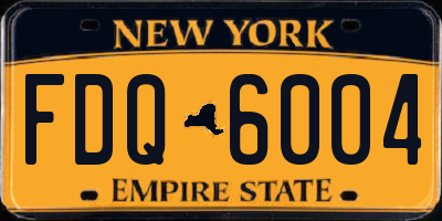 NY license plate FDQ6004
