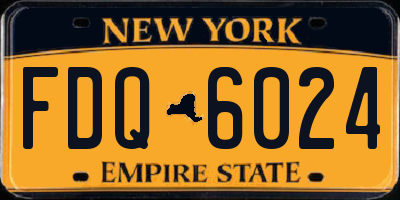 NY license plate FDQ6024