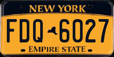 NY license plate FDQ6027
